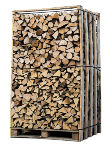 Box 3 Ster Holz – 30 cm trockenes Brennholz – Palette gespaltenes Holz 2,1 m³ – Eiche / Buche / Kastanie