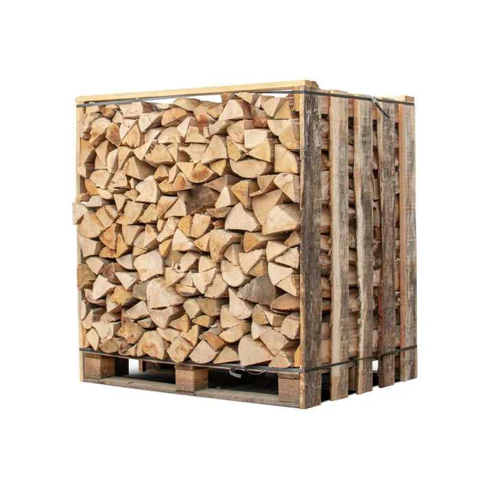 Box 1,50 Ster Brennholz – Scheite 30 cm, Palette gespaltenes Holz 1,05 m³, Eiche / Buche / Kastanie