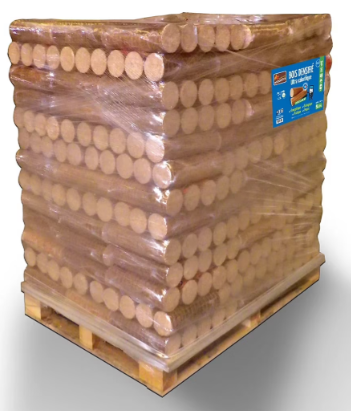 Verdichtete Woodstock-Holzbriketts 104 Packungen à 5 Stück (1 Palette)