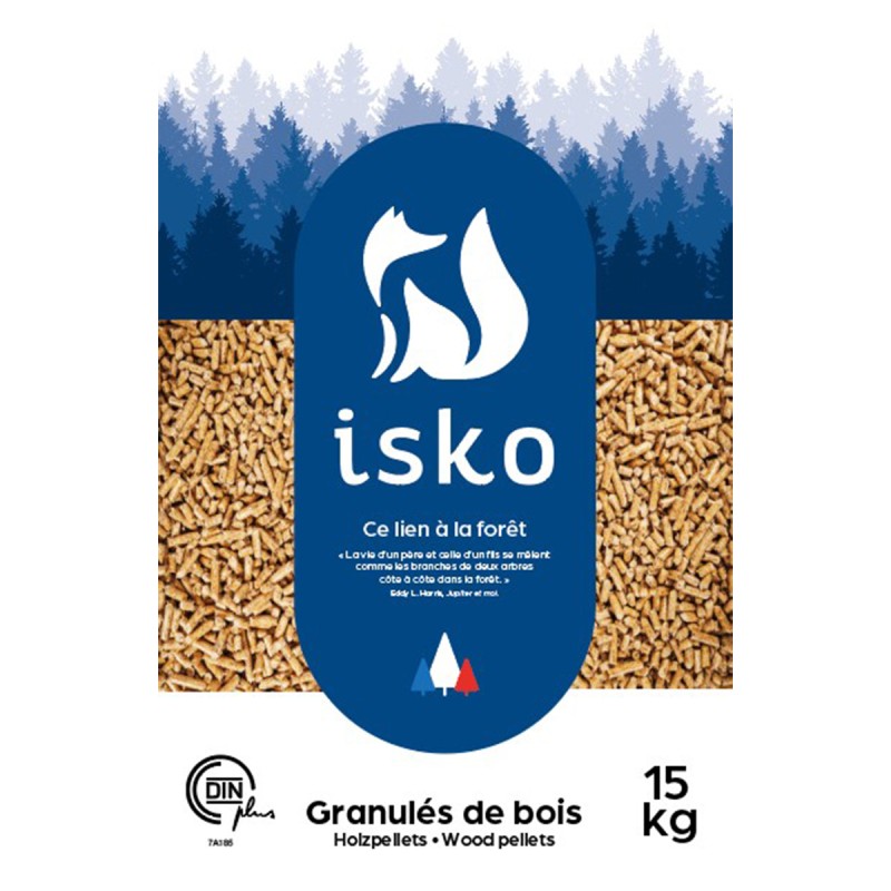 ISKO Holzpellets – Palette mit 70 Säcken (1050 kg)